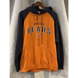 VTG Reebok Chicago Bears orange and‎ navy hoodie Men's size Medium